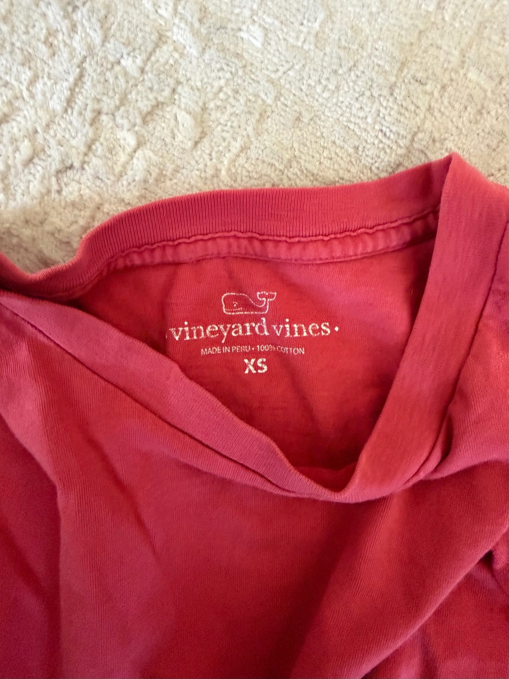 Vineyard Vines Men's Long Sleeve Pocket Tee in Bright Red - Picture 3 of 3